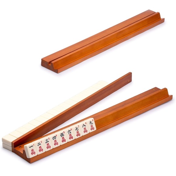 Mahjong Set American Style Mojave Ivory w/ Soft Case Racks Dice Coins Set - Picture 7 of 14